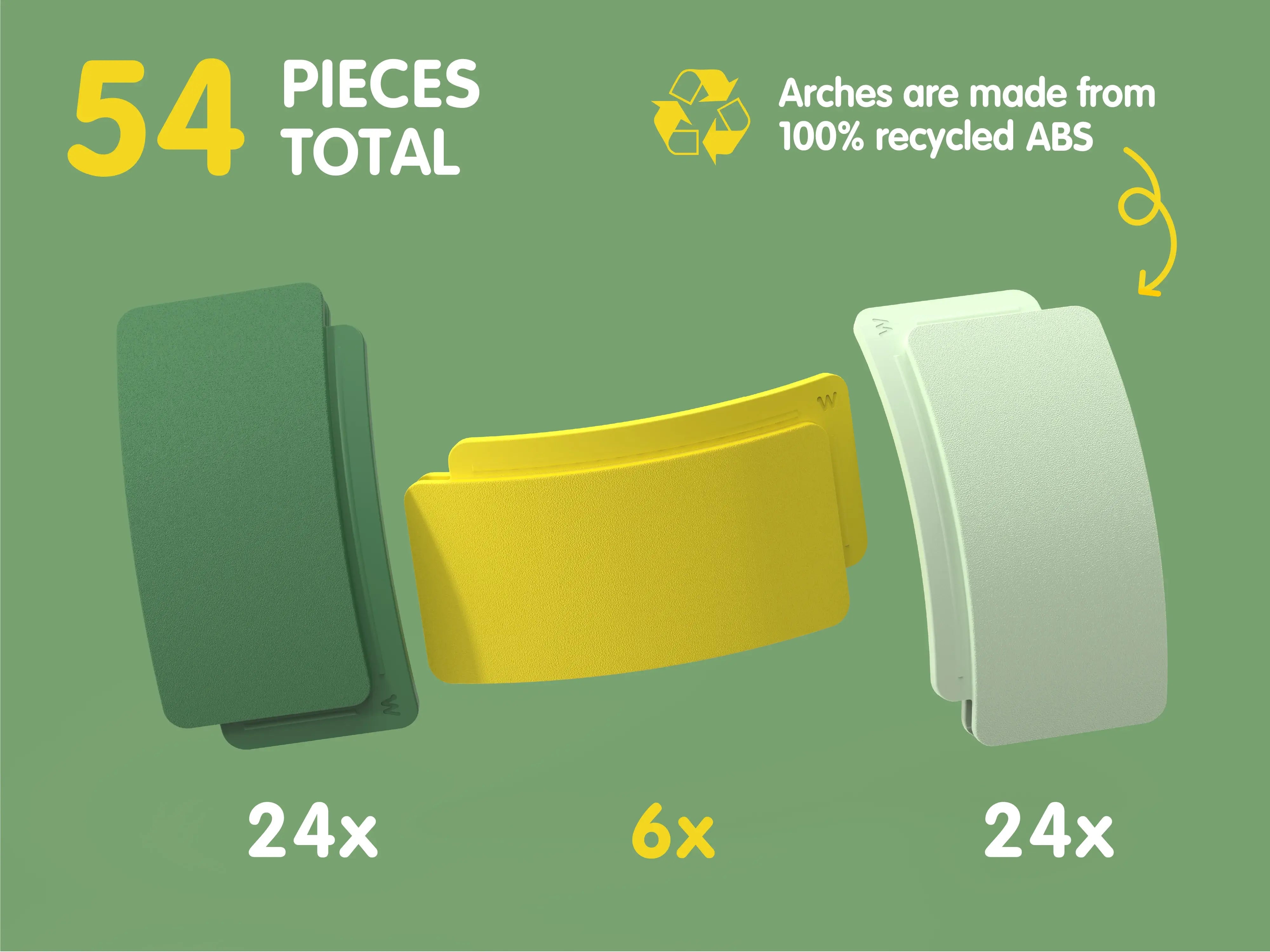 Way To Play Arches Builder Set – 54 Piece Open‑Ended Creative Building Toy