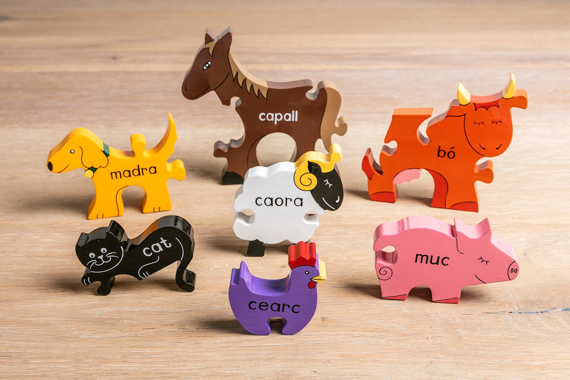 Farm Animals in Irish Jigsaw Puzzle (As Gaeilge)