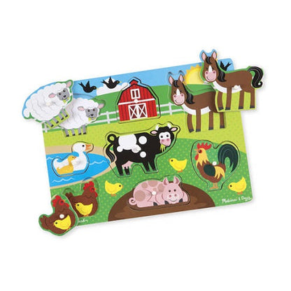 Farm Animals Peg Puzzle