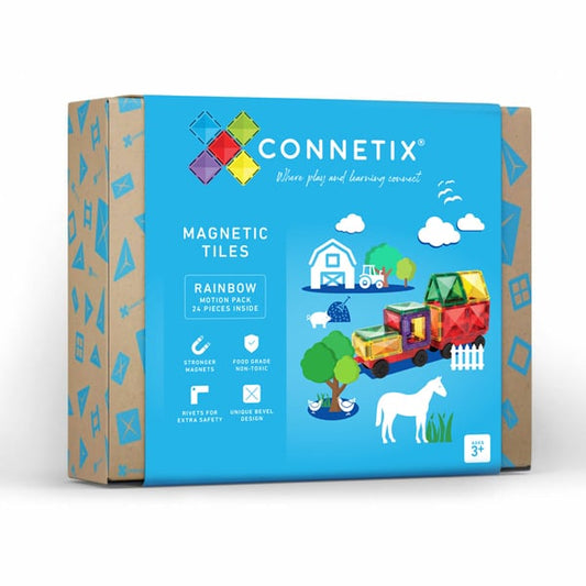 Connetix Magnetic Tiles 24 Pieces Motion Pack