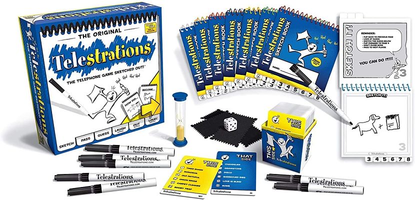 Telestrations The Original Sketch, Pass and Guess Game
