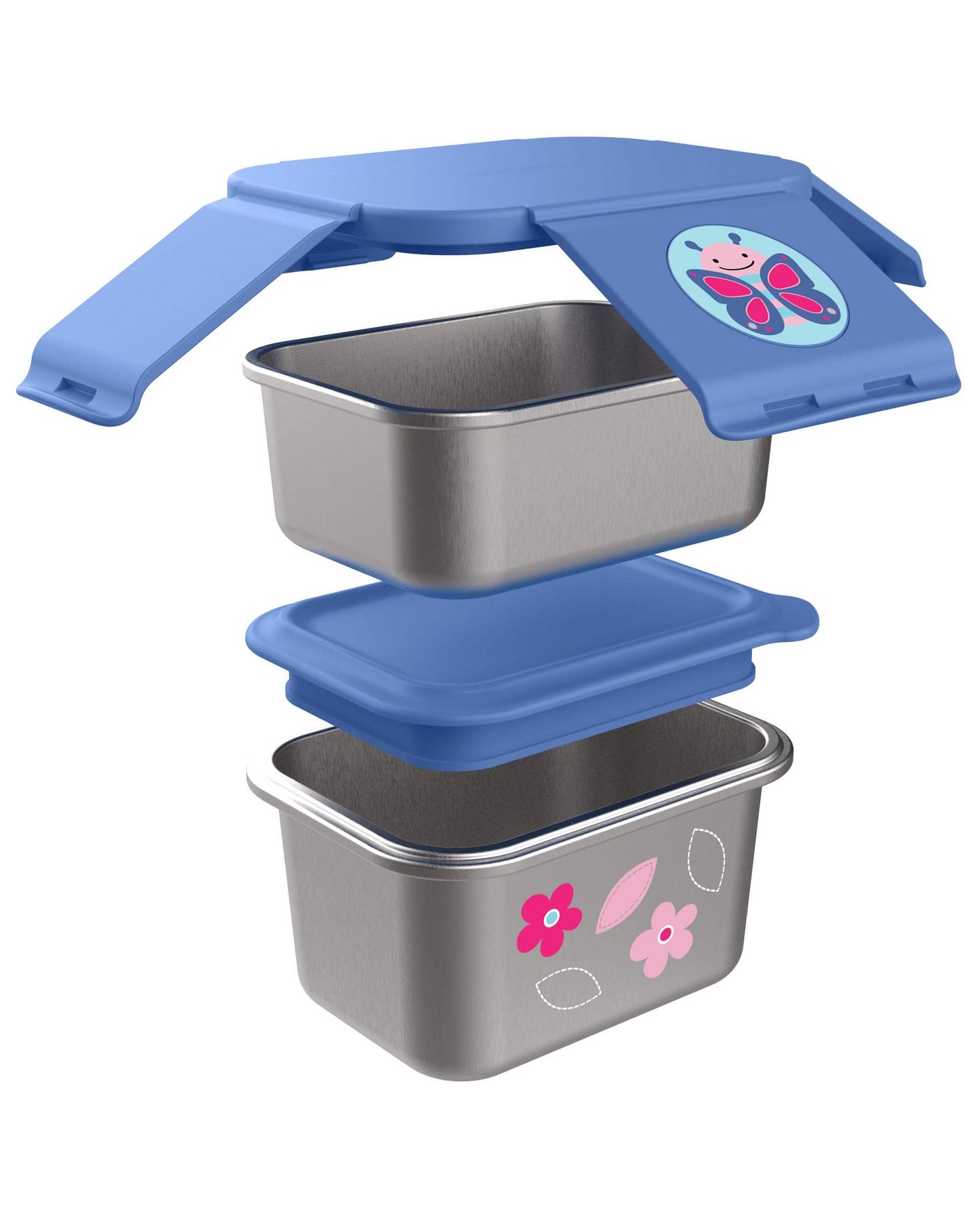 Skip Hop Zoo Stainless Steel Lunch Kit - Butterfly