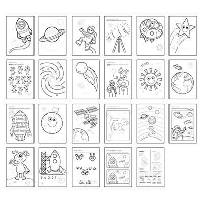 Outer Space Colouring Book Orchard Toys