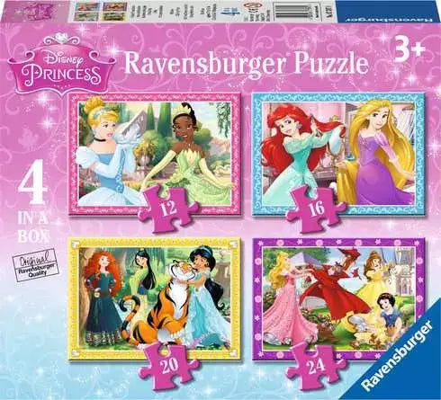 Disney Princess - 4 in Box Jigsaw Puzzles