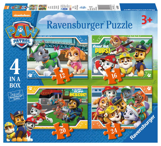 Ravensburger Paw Patrol 4 in a Box (12, 16, 20, 24pc) Jigsaw Puzzles