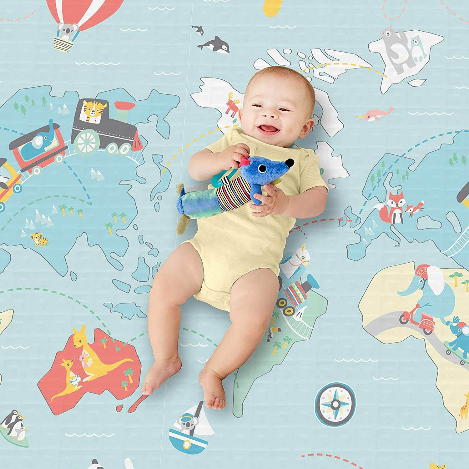 Reversible Playmat (Wipeable) - Little Travellers Skip Hop