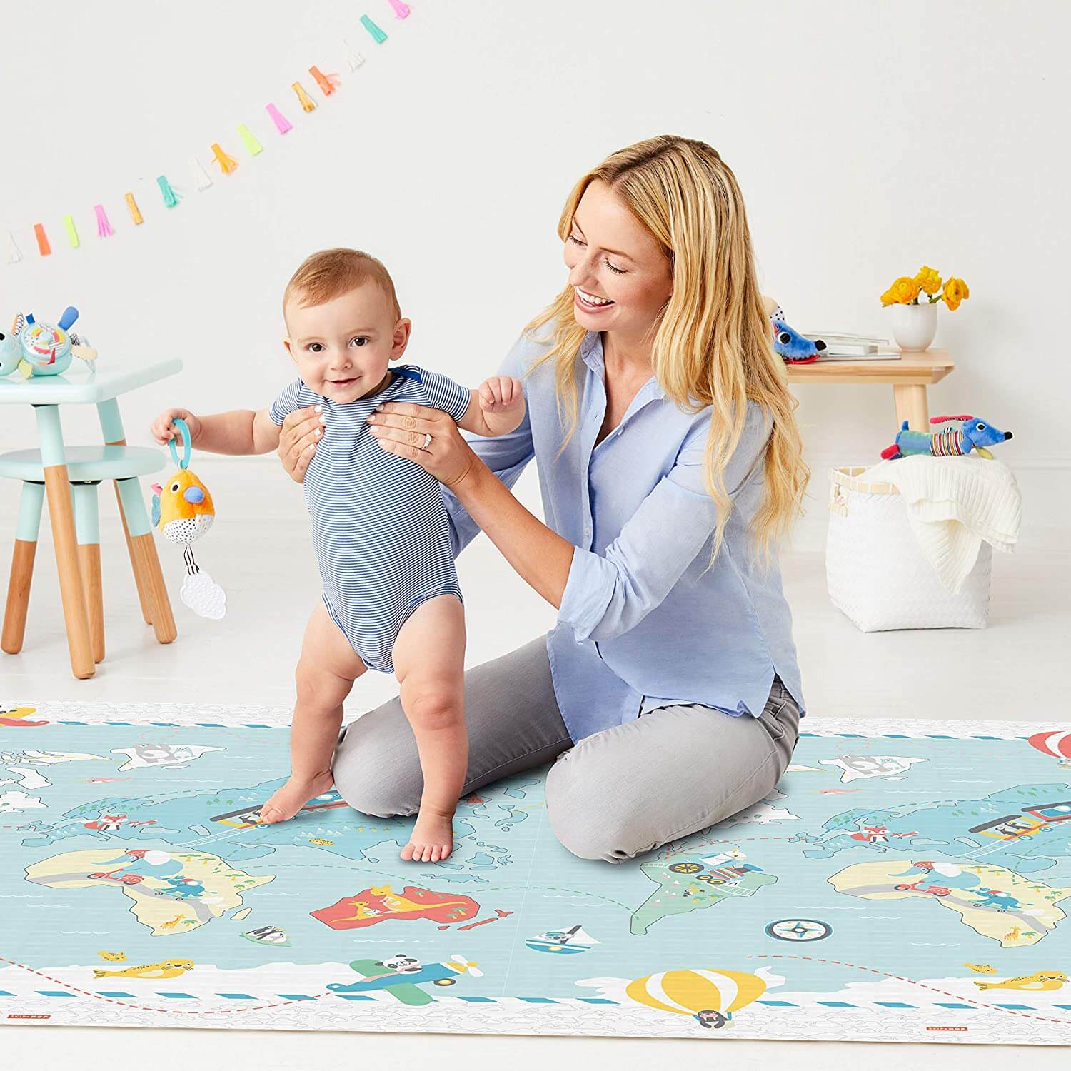 Reversible Playmat (Wipeable) - Little Travellers Skip Hop