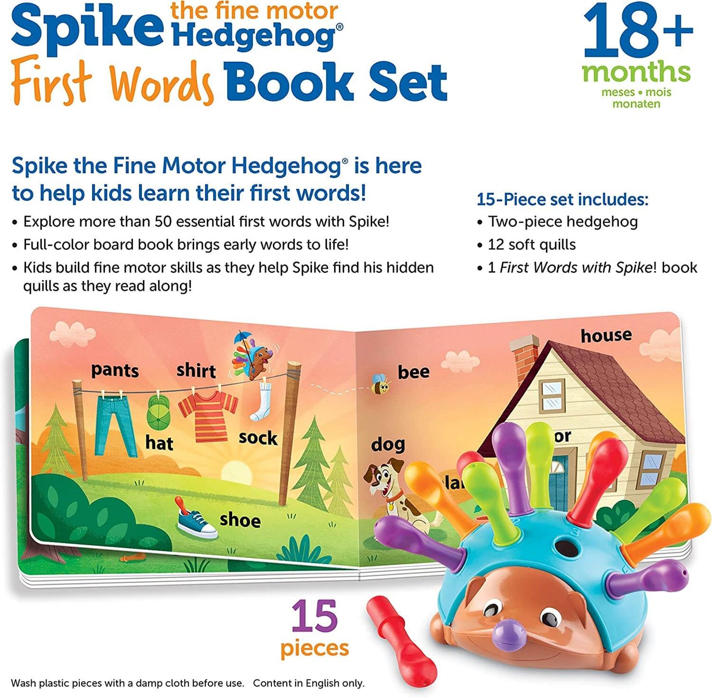 Spike the Fine Motor Hedgehog First Words, Book Set