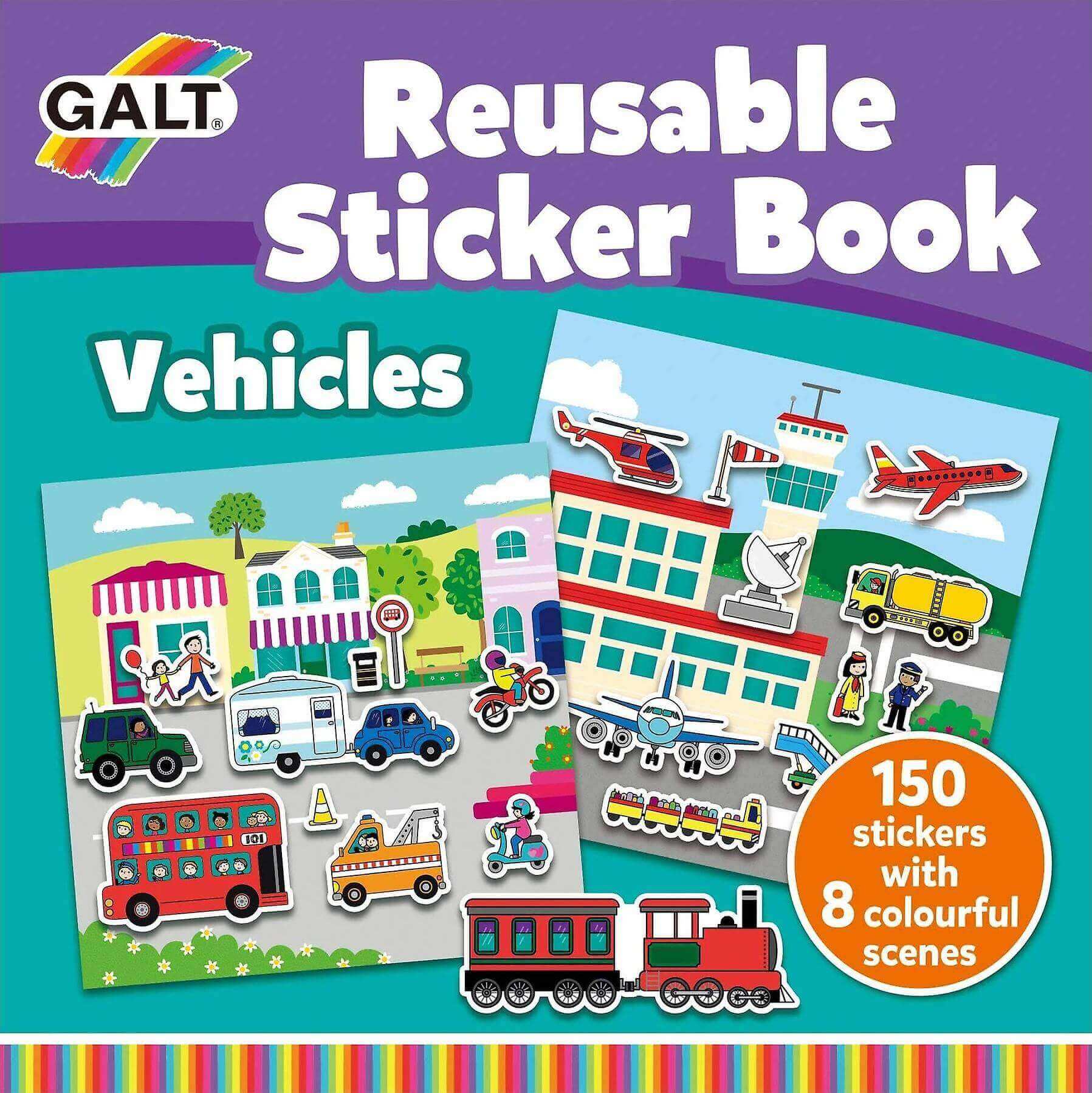 Reusable Sticker Book Vehicle