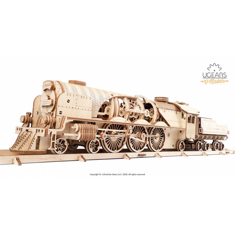 3D Mechanical Wooden Puzzle: Locomotive (Train)