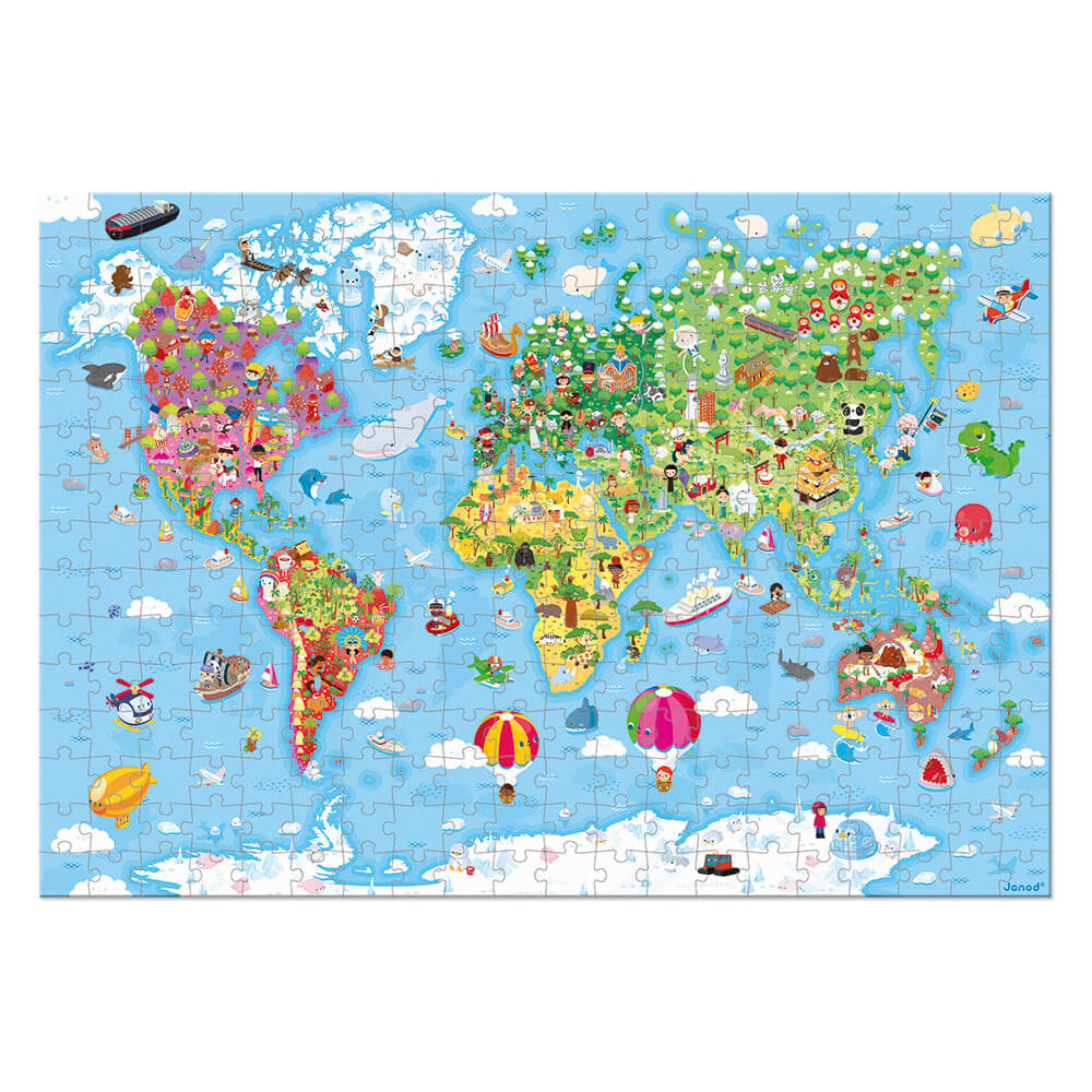 Giant World Map Jigsaw Puzzle 300 Pieces