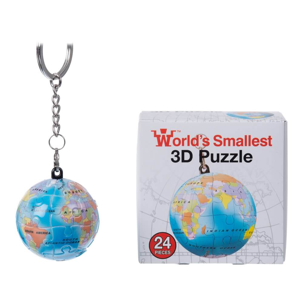 3D Puzzle Globe Keyring - Main Image
