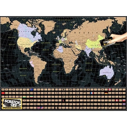 Scratch Map Puzzle World Map