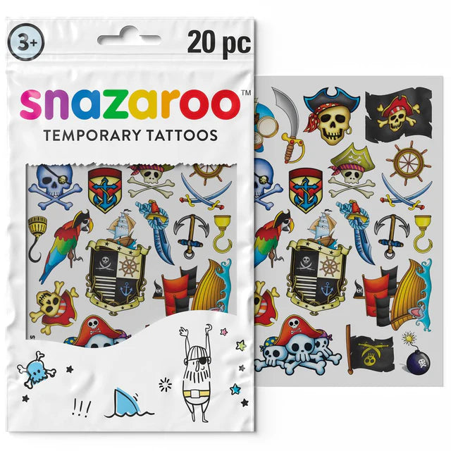 Snazaroo pirates Tattoos (set of 20)