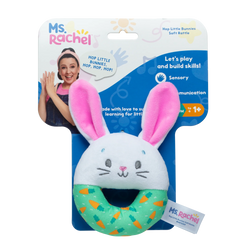 Ms. Rachel Hop Little Bunnies Soft Rattle