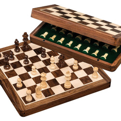 Magnetic 30cm Acacia and Maple Chess Cassette Set