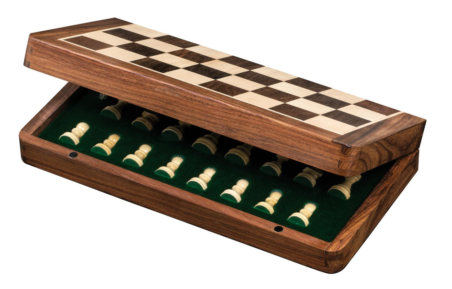 Magnetic 30cm Acacia and Maple Chess Cassette Set