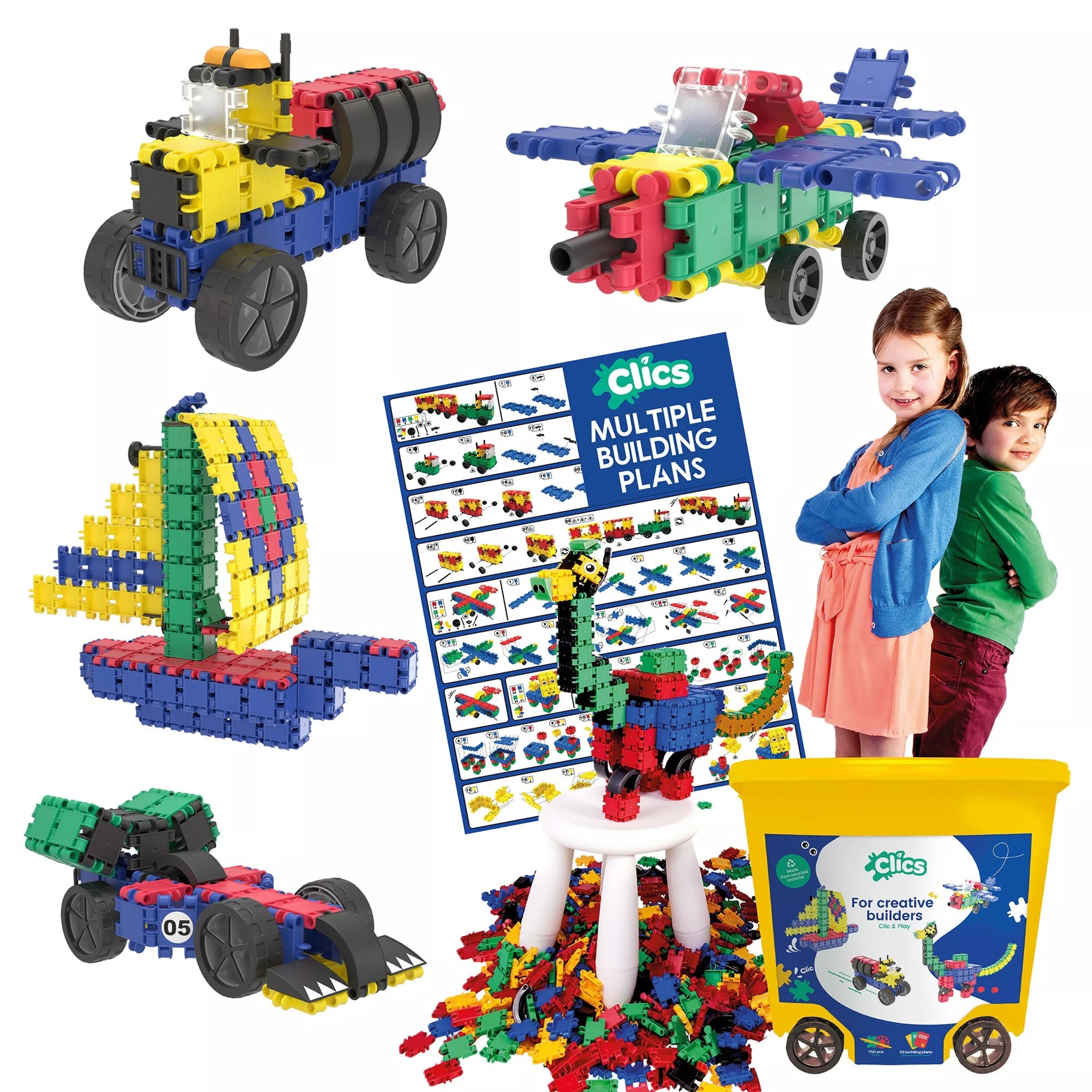 Clics and Accessories 750 pieces + 25 Plans
