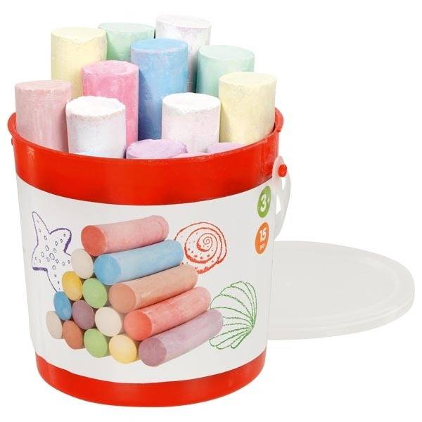 Goki Coloured Chalk for Street Painting Tub