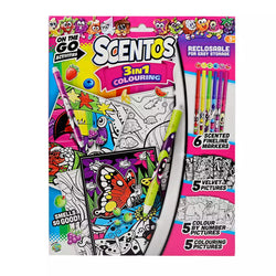 Scentos On The Go Activities 3 in 1 Colouring