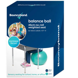 45cm Balance Ball No-Roll Weighted Seat-Green