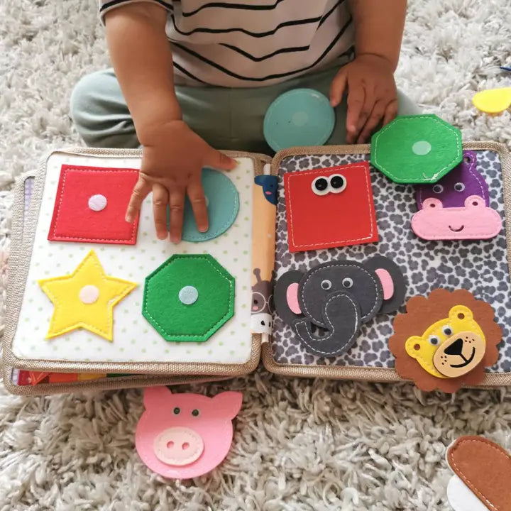 Montessori Busy Book Giraffe -Felt Activity Book for Toddler