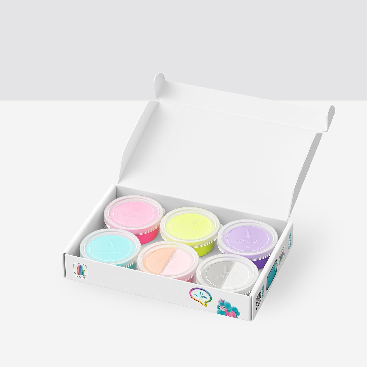 Hey Clay Rainbow Unicorns 6 Cans