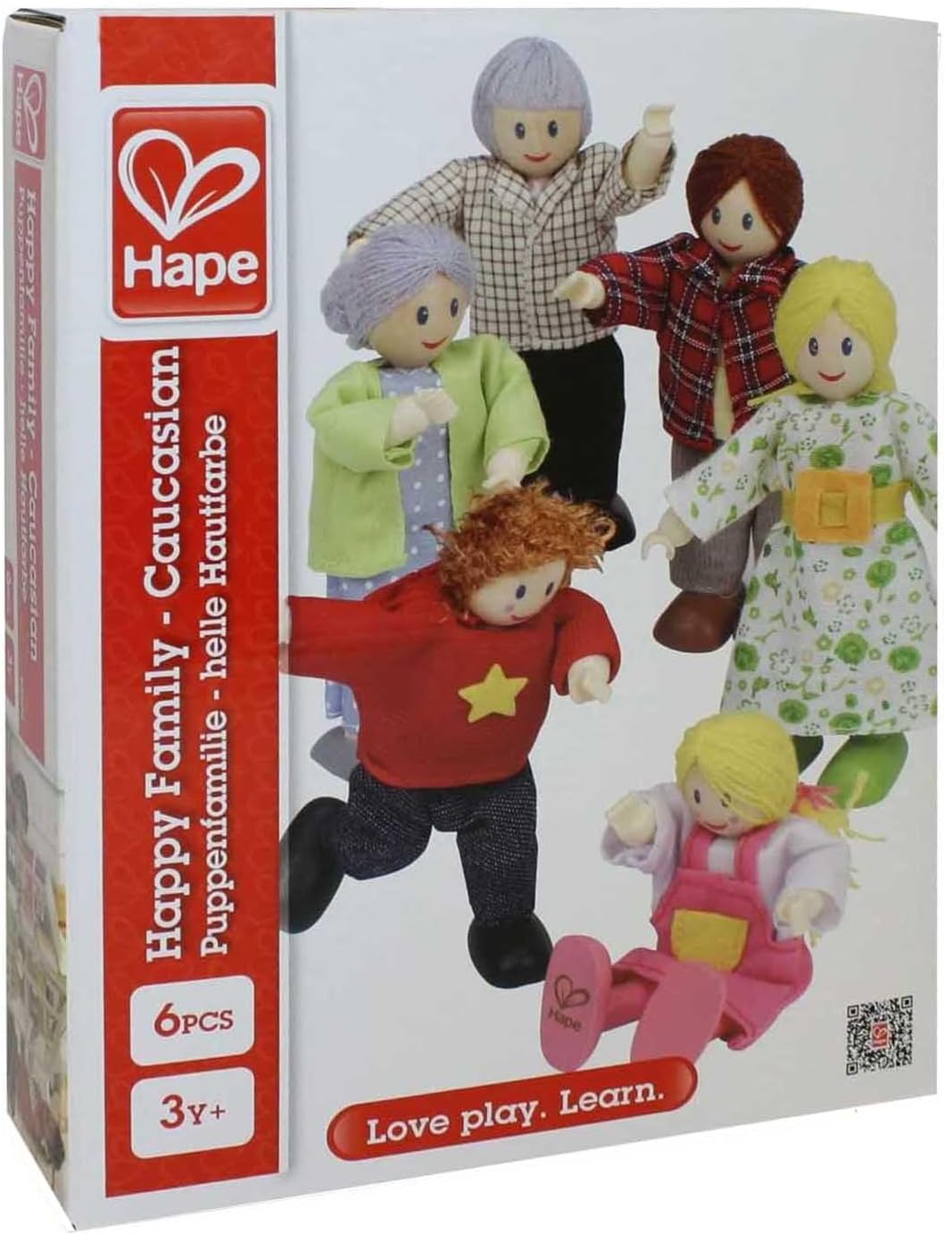 Hape Happy Family Dollhouse Set-Caucasian