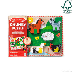Farm Animals Chunky Puzzle - 8 Pieces