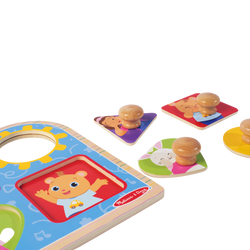 Ms. Rachel Wooden Peek-A-Boo Jumbo Peg Puzzle