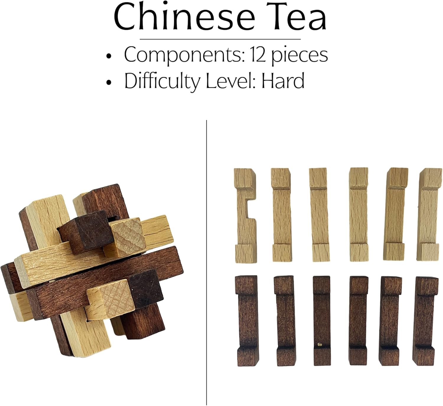 True Genius Wooden Brainteaser Puzzles: Curated Collection