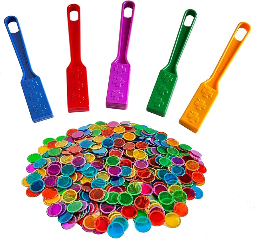 2 x Magnetic wands and coloured chips set