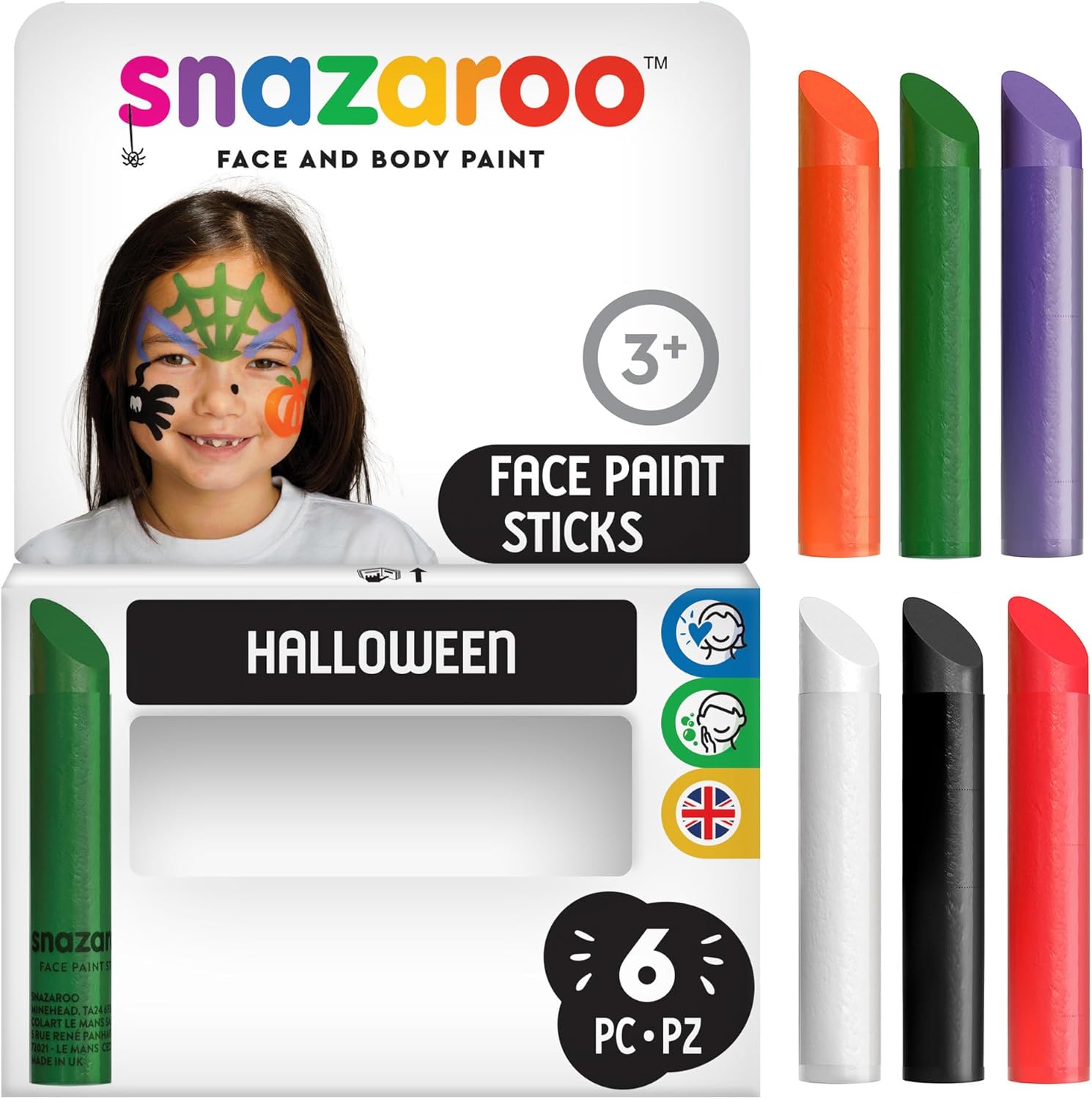 Snazaroo Face and body paint sticks (6pc)