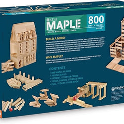 School Must Have Maple 800 Plank Wooden Building Blocks Set