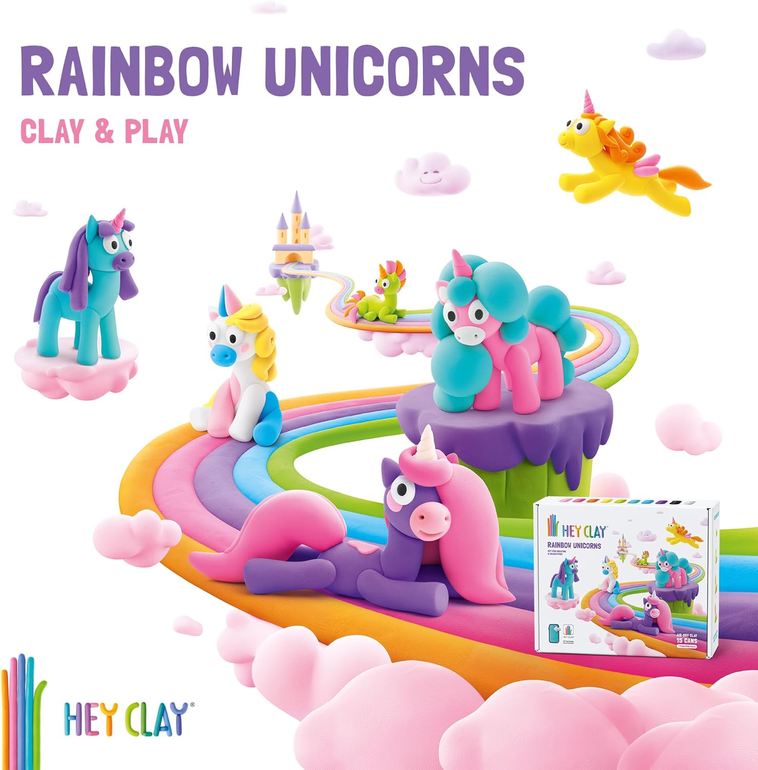 Hey Clay Rainbow Unicorns