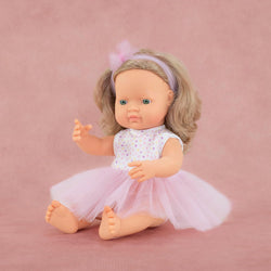 Miniland Doll Dark Blonde Girl 38cm