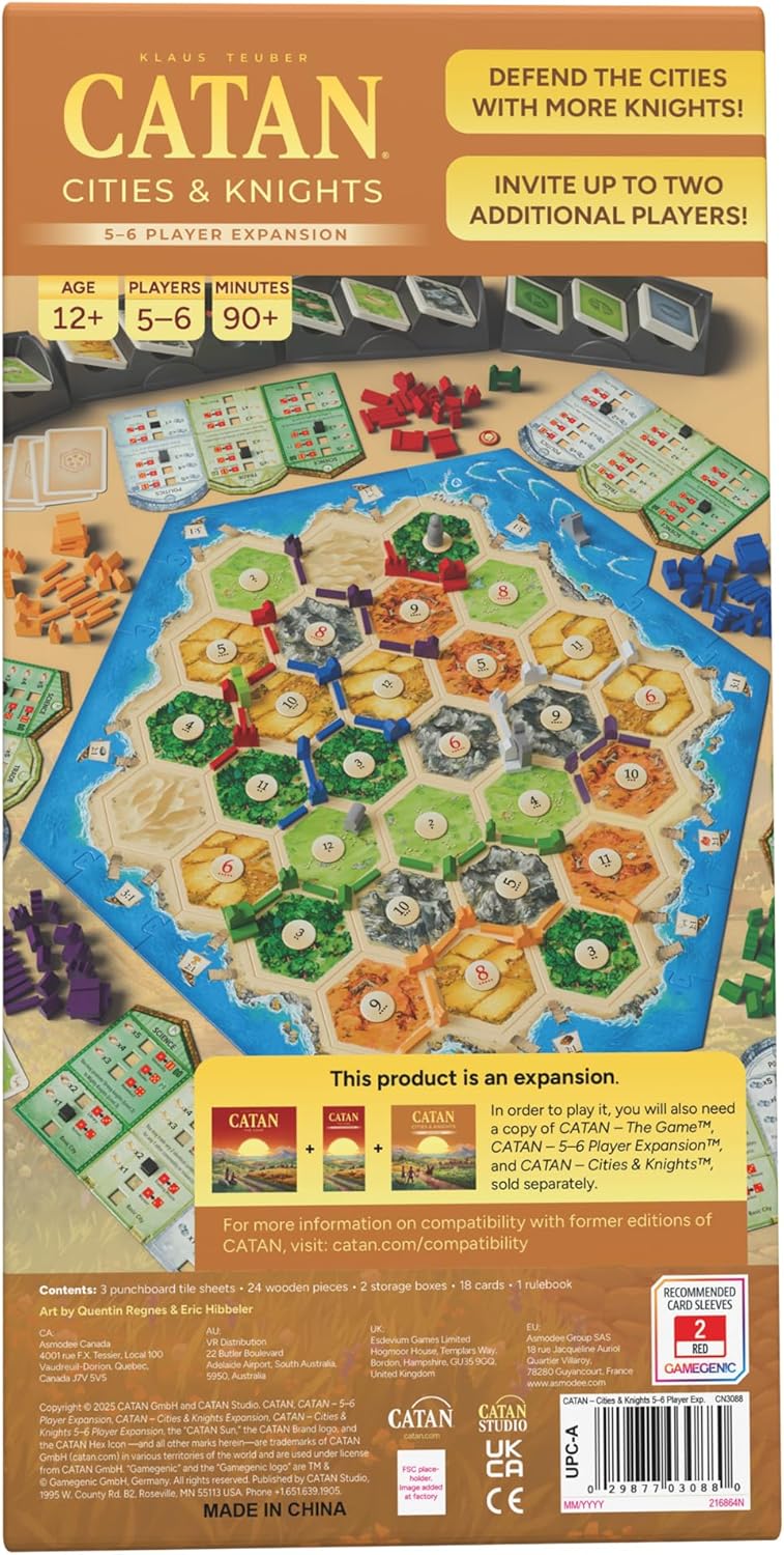 CATAN Cities & Knights 5-6 Player Expansion 6th Edition