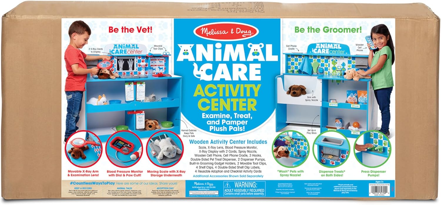Melissa Doug Wooden Animal Care Vet Activity Centre