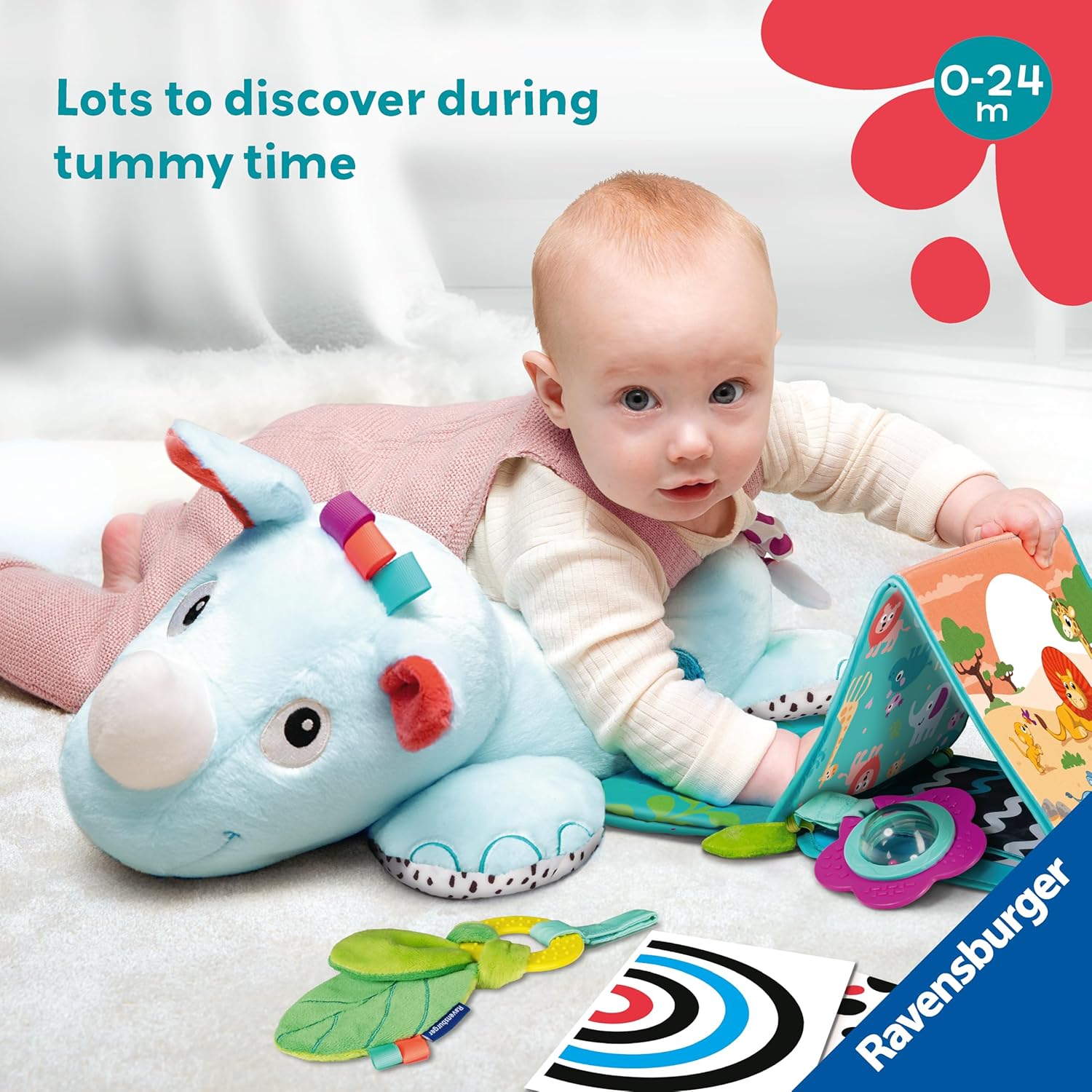 3 In 1 Rhino Tummy Time Station