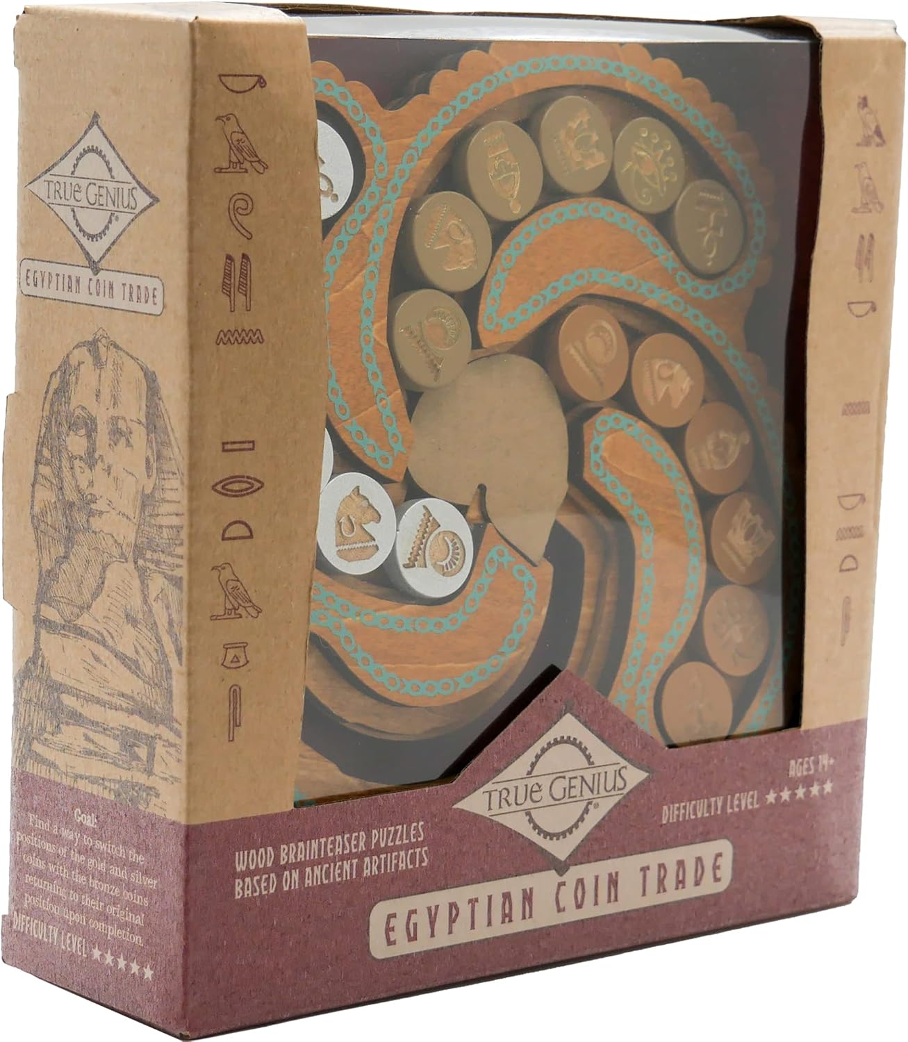 True Genius - Egyptian Coin Trade - Wooden Puzzle