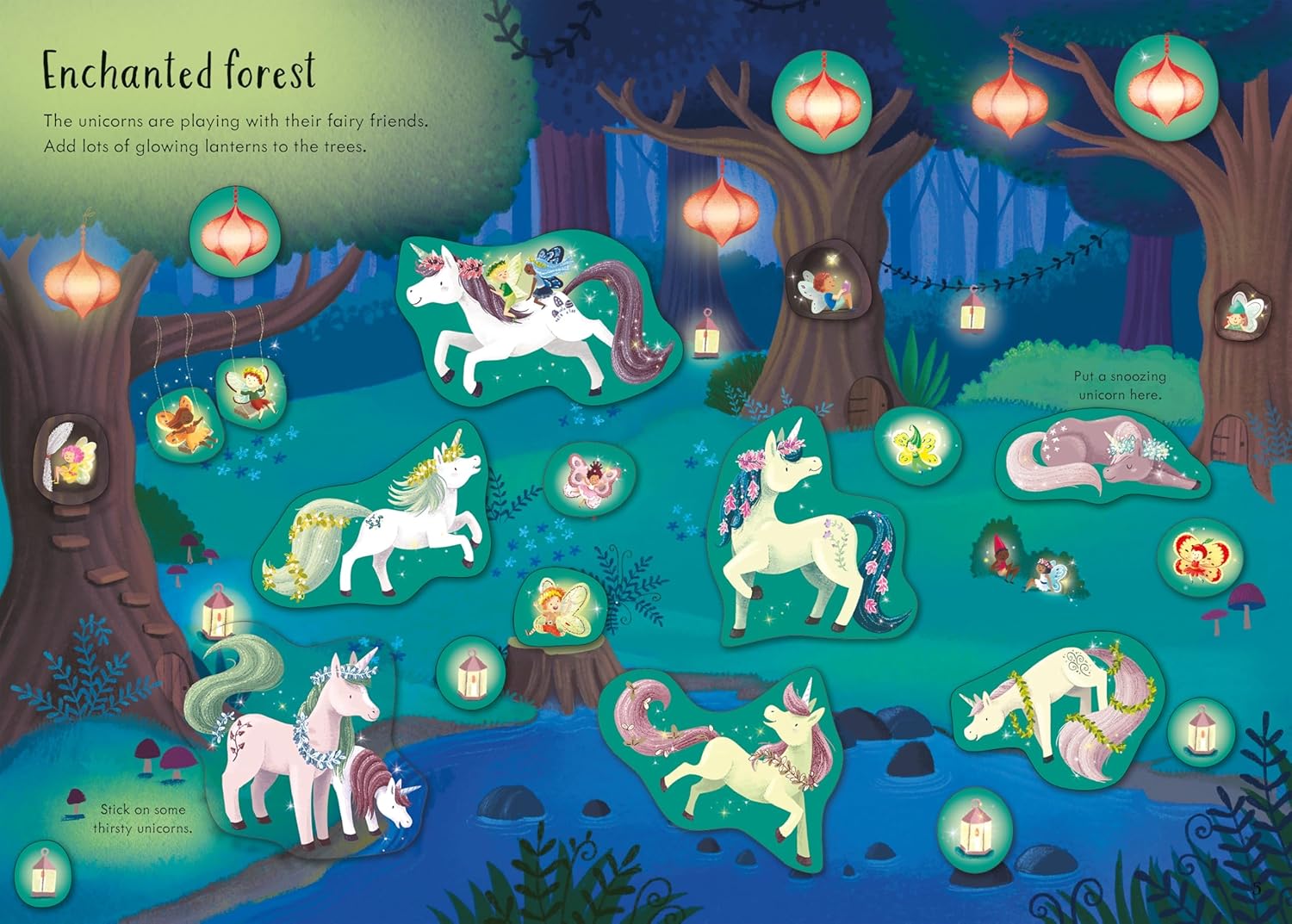 Usborne Sparkly Unicorns Sticker Book