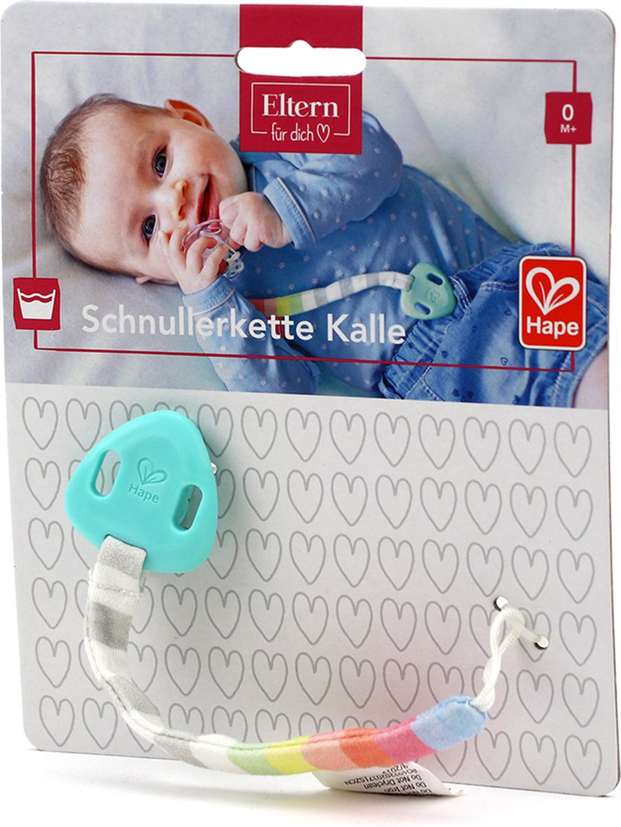 Hape - Pacifier Chain - Rainbow