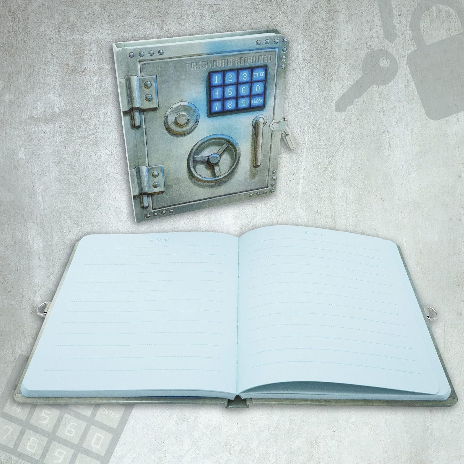 Vault Door Diary - 16cm Lock and Key