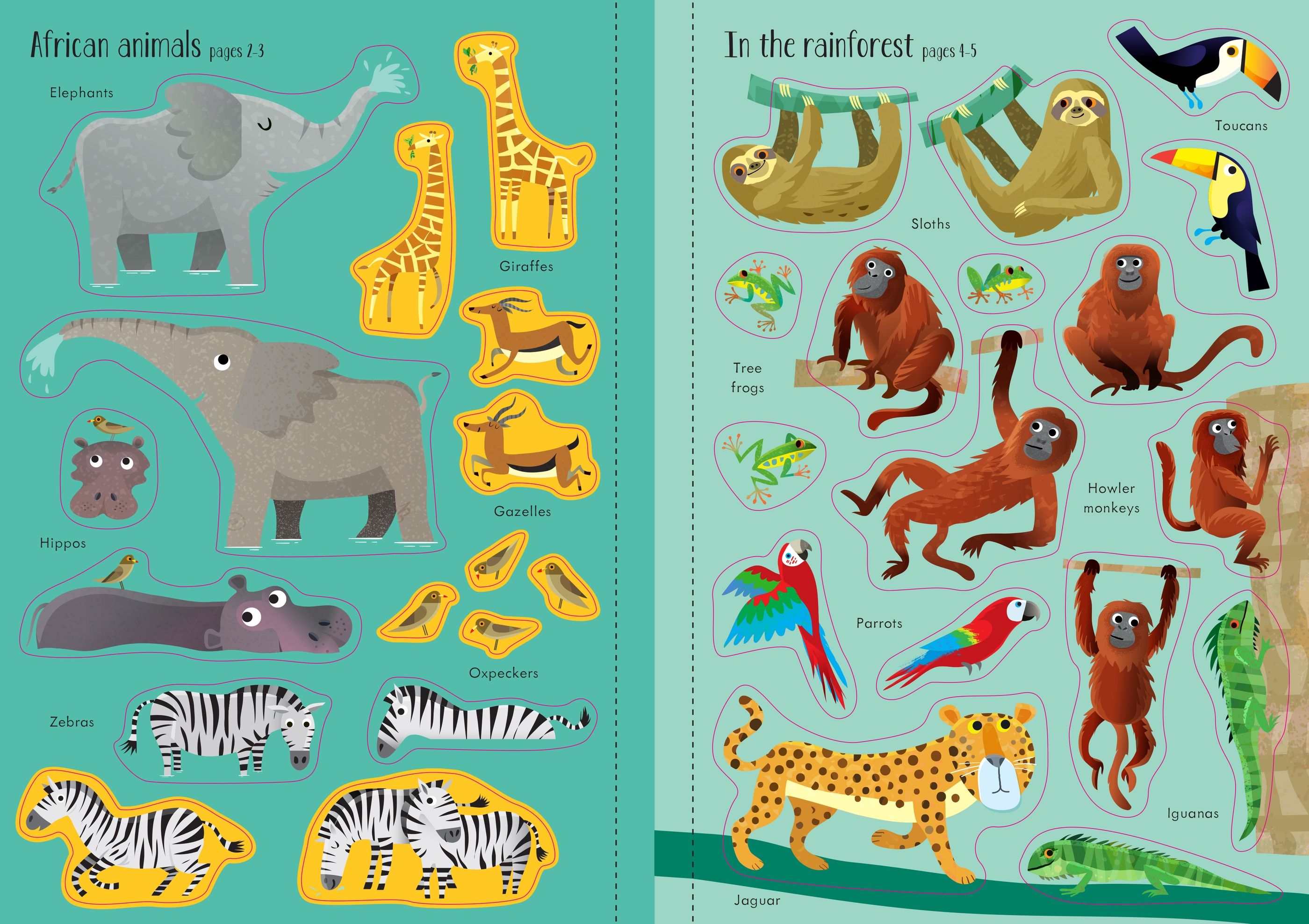 Usborne Little First Stickers Animals