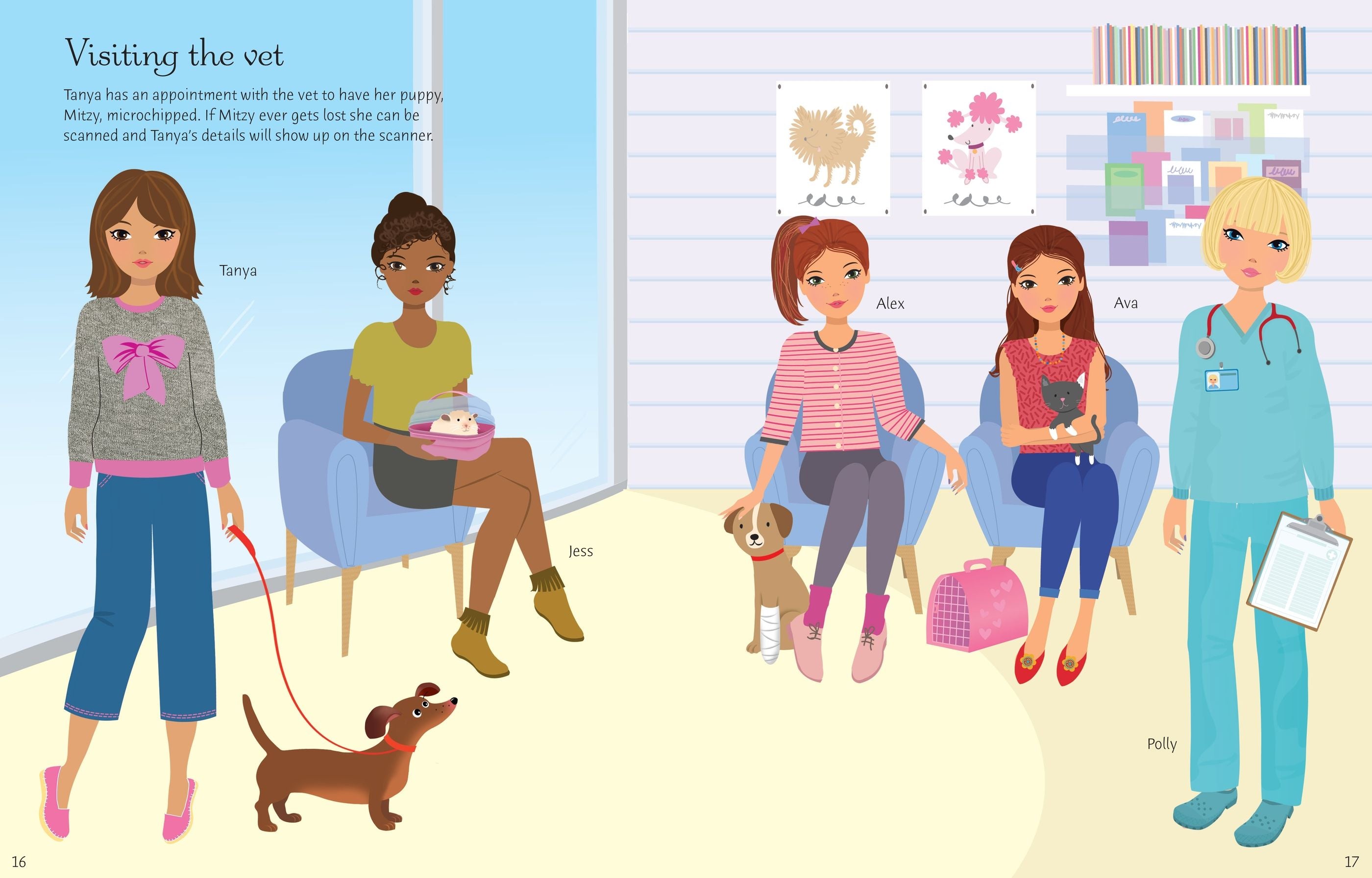 Usborne Sticker Dolly Dressing Dogs and Puppies