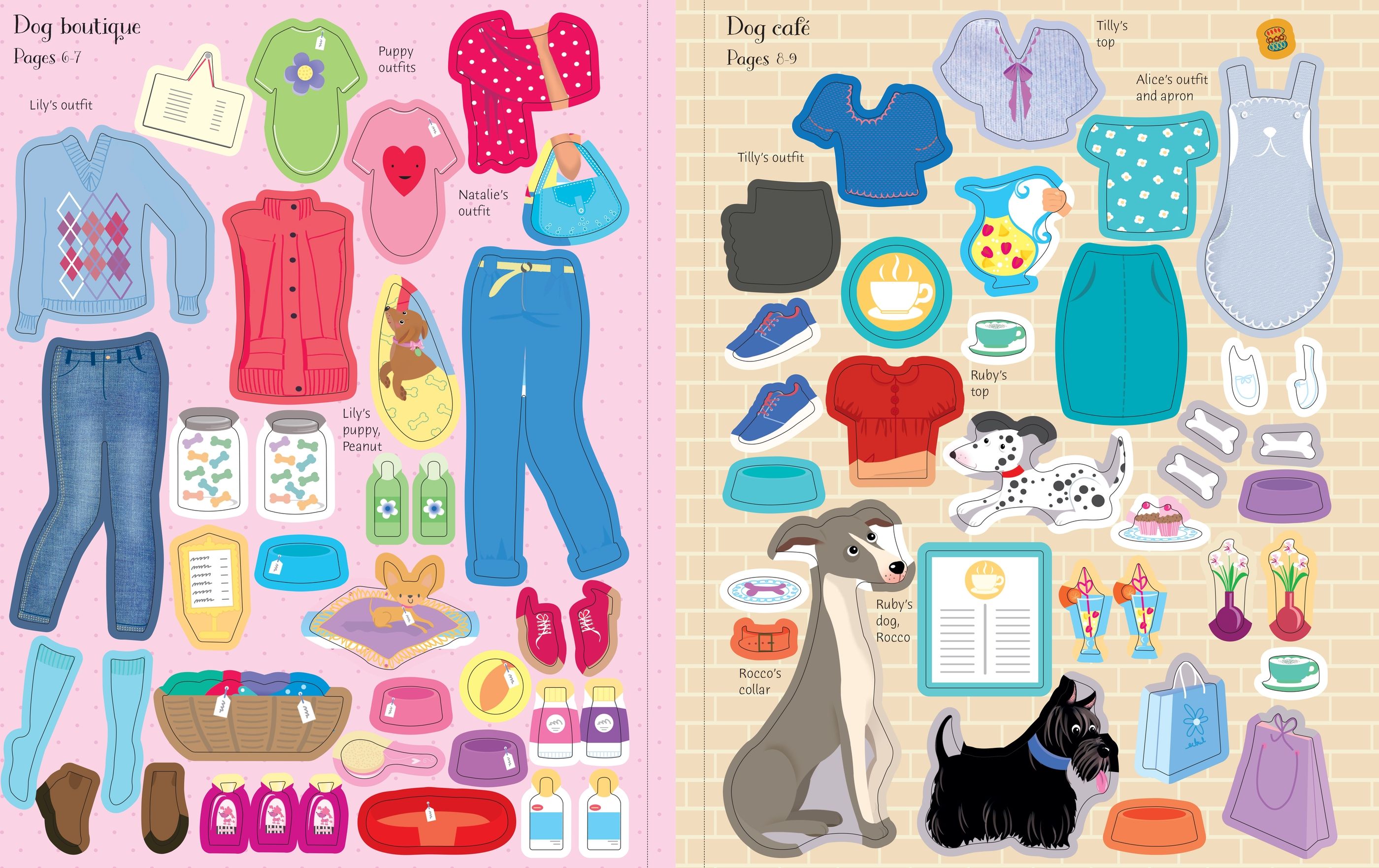 Usborne Sticker Dolly Dressing Dogs and Puppies