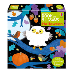 Usborne Book and 3 Jigsaws: Halloween