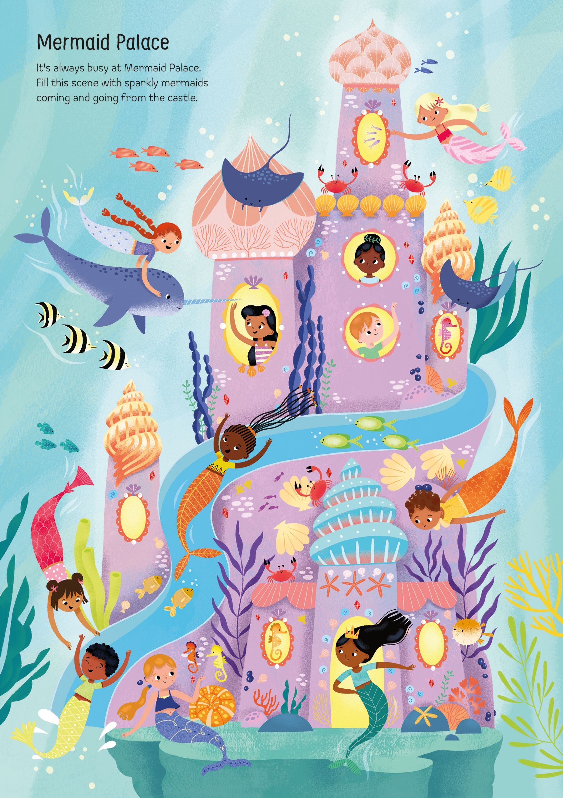 Usborne Sparkly Mermaids Sticker Book