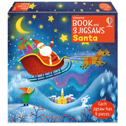 Usborne Book and 3 Jigsaws: Santa