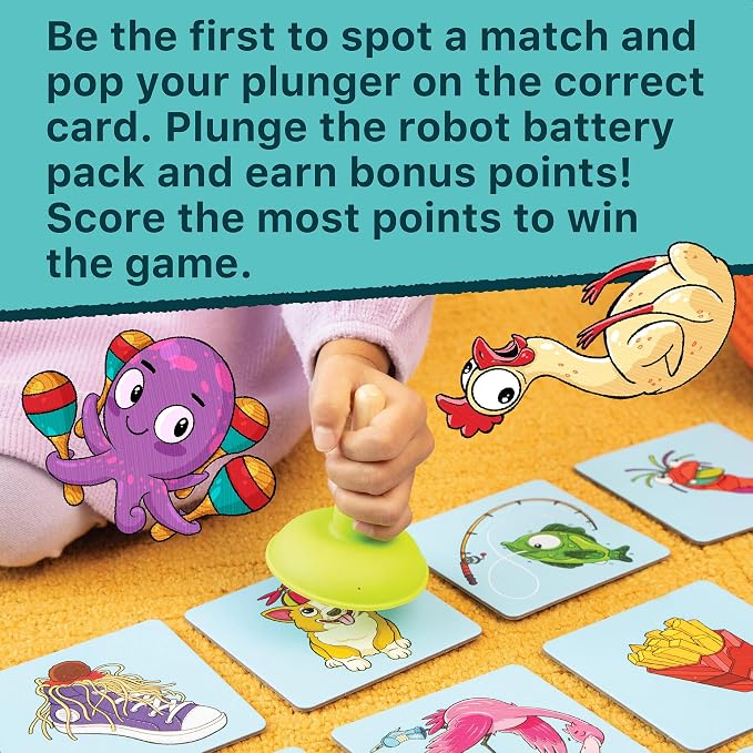 MindWare Matching Card Game for Toddlers Plunger Pop
